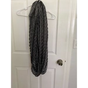 Gray and black sparkle infinity scarf